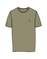 The Mens Tee - Eucalyptus - Christian Singles Hub - Left Chest CS - Printed - Dark Green