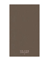 The Gym Towel - Brown - Platinum Pilates - Bottom "Look Expensive" - Embroidered - Pink - THE GYM TOWEL BAG - Black - Center Body - Printed - White