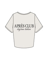 The Crop Tee - Bone - Lagree Tahoe - Left Chest Stacked Logo & Center Back Stacked - Printed - Charcoal