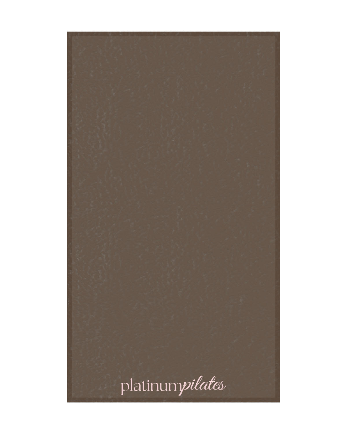 The Gym Towel - Brown - Platinum Pilates - Bottom "Logo" - Embroidered - Pink - THE GYM TOWEL BAG - Black - Center Body - Printed - White