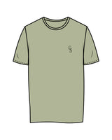 The Mens Tee - Pistachio - Christian Singles Hub - Left Chest CS - Printed - Dark Green