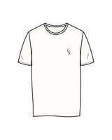 The Mens Tee - White  - Christian Singles Hub - Left Chest CS - Printed - Dark Green