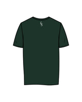 The Mens Tee - Pine Green - Christian Singles Hub - Center Chest Stacked & Center Back Neckline - Printed - White