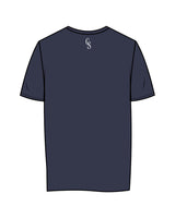The Mens Tee - Midnight - Christian Singles Hub - Center Chest Stacked & Center Back Neckline - Printed - White