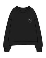 The Mens Crewneck - Black - Christian Singles Hub - Left Chest - Printed - White