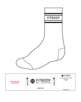 The Crew Sock - White - Krista - Top Lining- Black