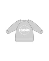 The Kids Crewneck - Heather - D Lagree - Left Chest & Back Round - Printed - Puff - White