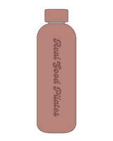 The Water Bottle - Clay - Real Good Pilates - Center Body Vertical - Printed - Tone on Tone