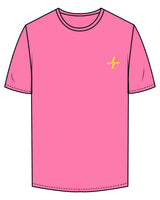 The Mens Tee - Hot Pink - Sweat Circuit - Left Chest - Back Center Vertical - Printed - Full Color