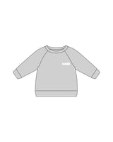 The Kids Crewneck - Heather - D Lagree - Left Chest & Back Round - Printed - Puff - White