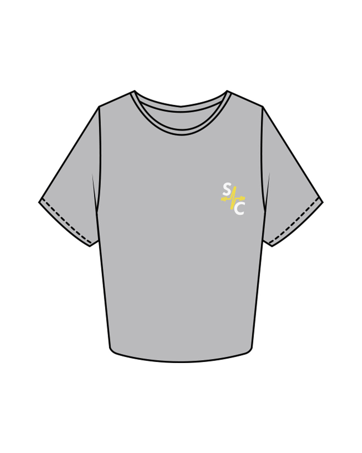 The Crop Tee - Storm - Sweat Circuit - Left Chest - Printed - Full Color