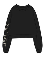 The Studio Crop - Black - Salt + Light Hair Co - Righ Arm Sleeve - Off White