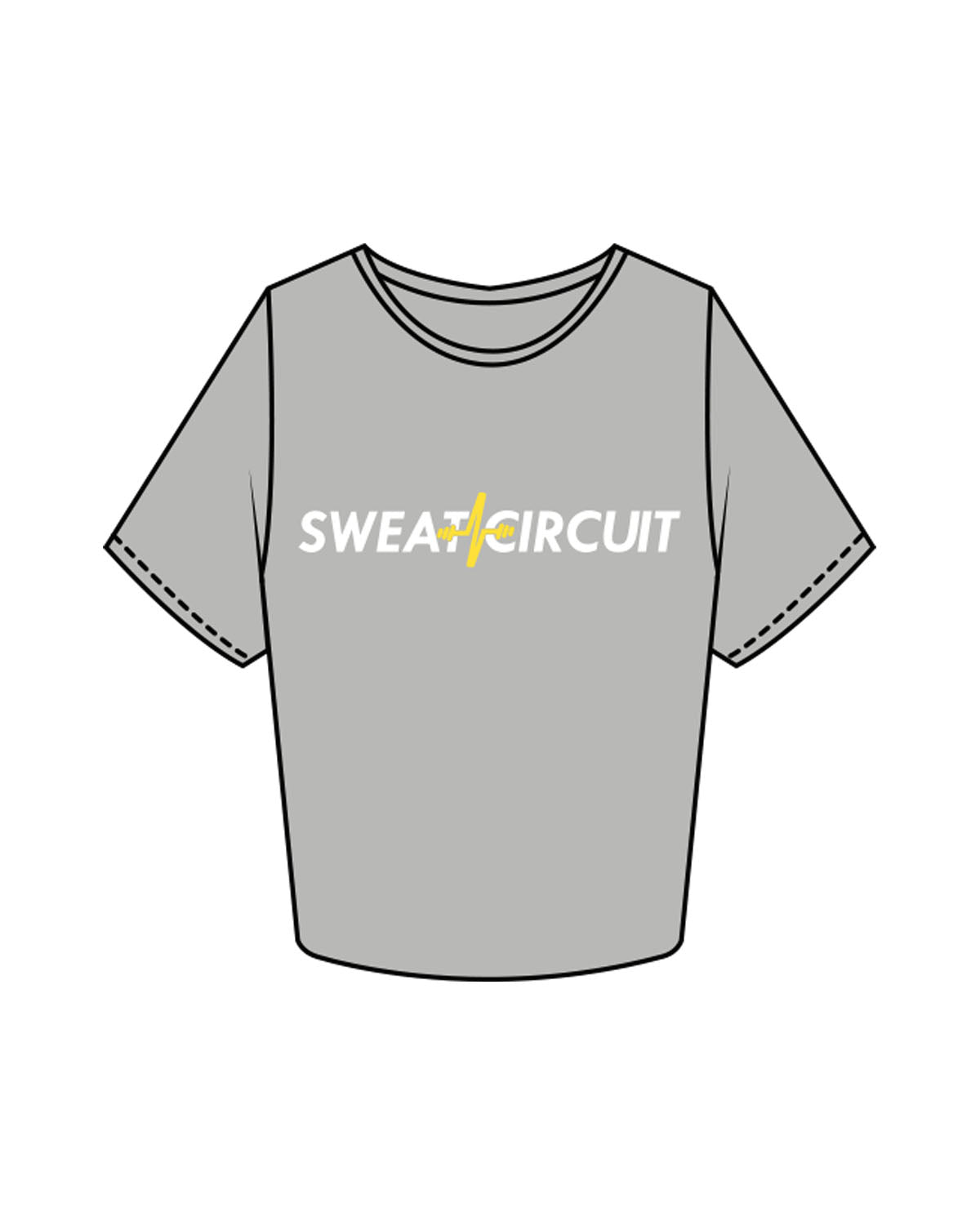 The Crop Tee - Heather - Sweat Circuit - Center Chest - Printed - Full Color