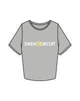 The Crop Tee - Heather - Sweat Circuit - Center Chest - Printed - Full Color