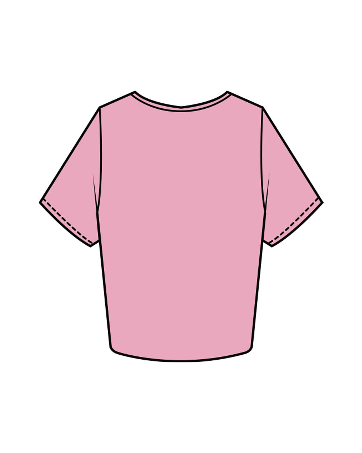 The Crop Tee - Bubblegum - Sweat Circuit - Center Chest - Printed - Fuill Color