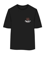 The Womens Oversized Tee - Black - Real Good Pilates - Left Chest Stacked & Back Neckline - Printed - Full Color