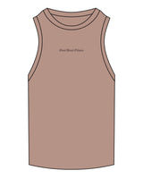 The Ribbed Full Length Tank - Clay - Real Good Pilates - Center Chest - Embroidered - Tone on Tone