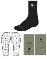 The Crew Sock Black - Nuna Collective - Center & Bottom - White