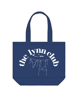 The Zipper Tote Bag - Royal - Lynn Club Social - Center Stacked - Underwear - White