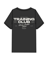 The Womens Heavyweight Tee - Washed Black  - Pulse 712 - Center Chest & Center Back Stacked Logo "SIOUX CENTER" - Printed - Washed Bone