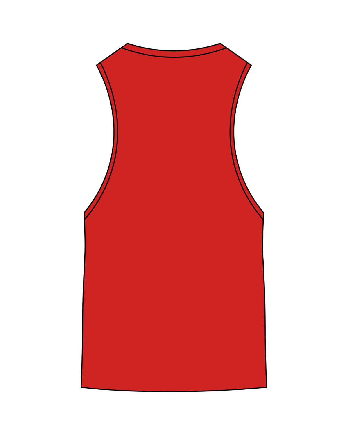 The Scoop Muscle Tank - Red - Fit 4 Mom North County Inland - Center Chest Stacked - Printed - White