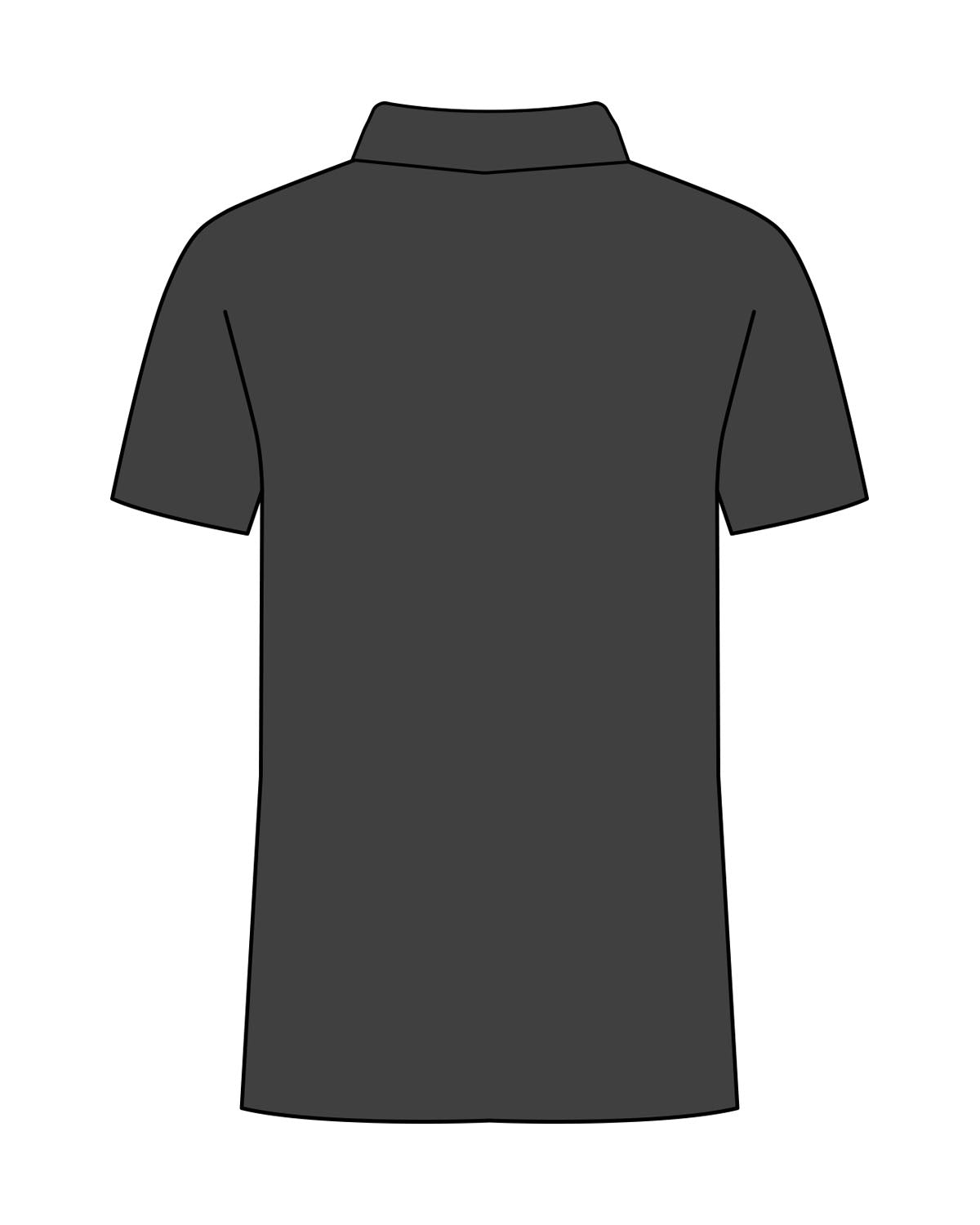 The Mens Polo - Charcoal - Game Changer - Left Chest - Printed - White