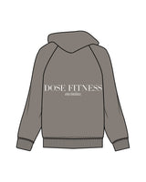 The Mens Hoodie - Washed Gray - Left Chest & Back Center Stacked - White