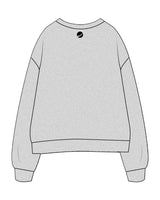 The Mens Crewneck - Heather - Swan Dive - Center Chest Stacked & Back Center - Black