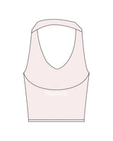 The Halter Tank - Pink - Studio78 - Back Center - Printed - White