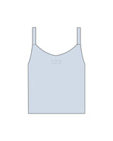 The Micro Rib Strappy Crop Tank - Baby Blue - B Long Pilates - Center Chest - Top Back - Printed - Full Color
