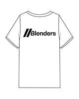 The Mens Heavyweight Tee - White - Blenders - Left Chest & Center Back - Printed - Black