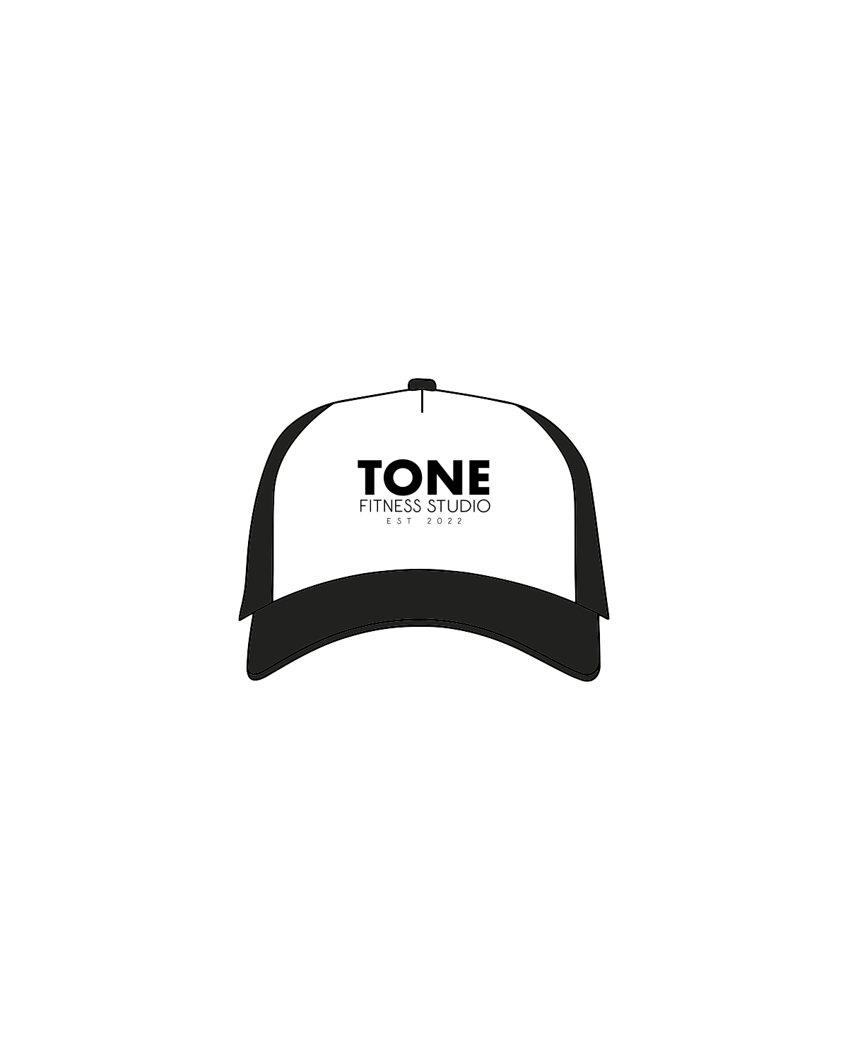 The Foam Trucker Hat - Black / White - Tone Fitness - Black