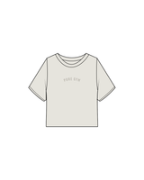 The Heavyweight Crop Tee - Washed Bone - Pure Gym - Center - Washed Bone