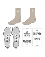 The Crew Grip Sock - Tan - Peak 45 - White
