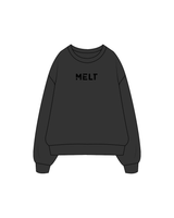 The Womens Crewneck - Washed Black - Melt - Sample - Black