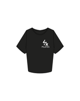 The Crop Tee - Black - IM=X Left Chest - Black