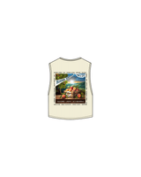 The Crop Muscle Tank - Butter - HiLo House - Left Chest / Back - Full Color Logos