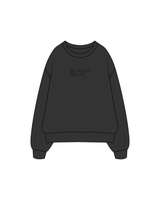 The Womens Crewneck - Washed Black - Lagree Luxe - Sample - Black