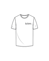 The Mens Tee - White - Trim Fitness - Left Chest Logo - Black