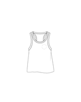The Crop Tank - White - Tone Fitness - Left Chest - Black