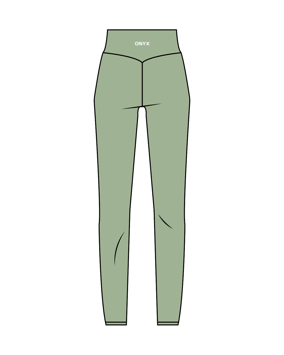 The Basic Legging - Pistachio - Onyx Fit - Back - White