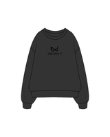 The Womens Crewneck - Washed Black - Infinity - Sample - Black