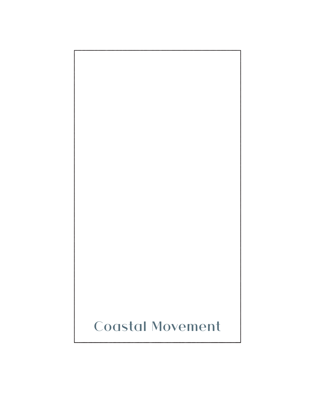 The Gym Towel - White - Coastal Movement - No Bag -  Navy