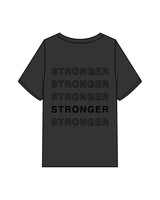 The Womens Heavyweight Tee - Washed Black - Stronger Fitness - F / B - Black