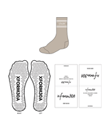 The Crew Grip Sock - Tan - Xform30 - White