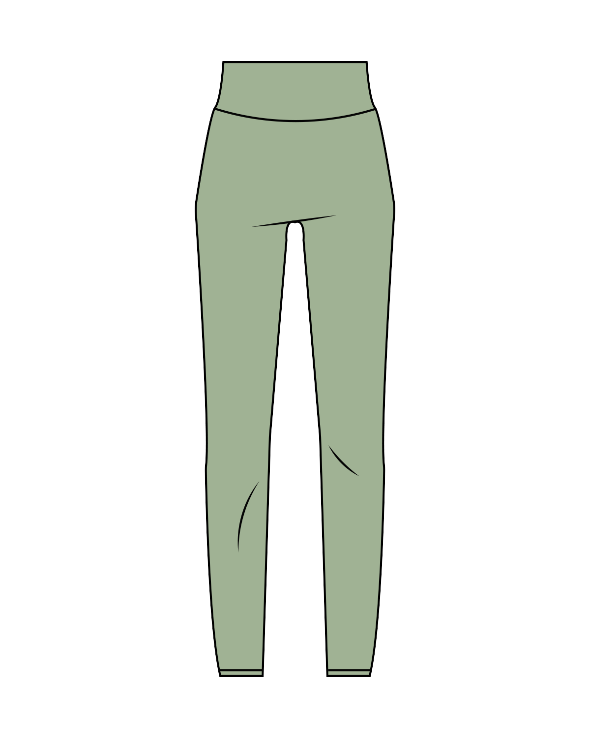 The Basic Legging - Pistachio - Onyx Fit - Back - White