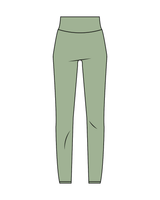The Basic Legging - Pistachio - Onyx Fit - Back - White