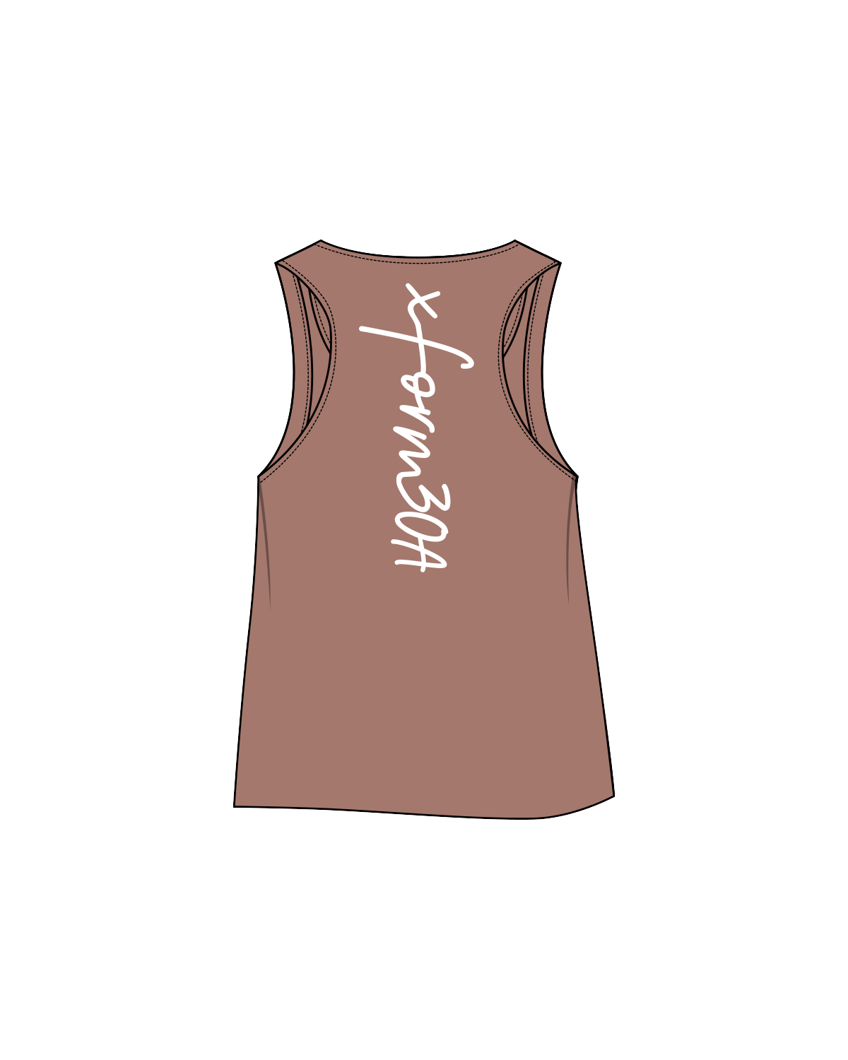 The Crop Tank - Clay - Xform30 - Spine - White