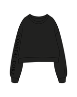 The Oversized Crop - Black - Coastal Core - Sleeve - Black