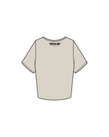 The Crop Tee - Bone - Prime Physiques - Left Chest / Back Neckline - Black